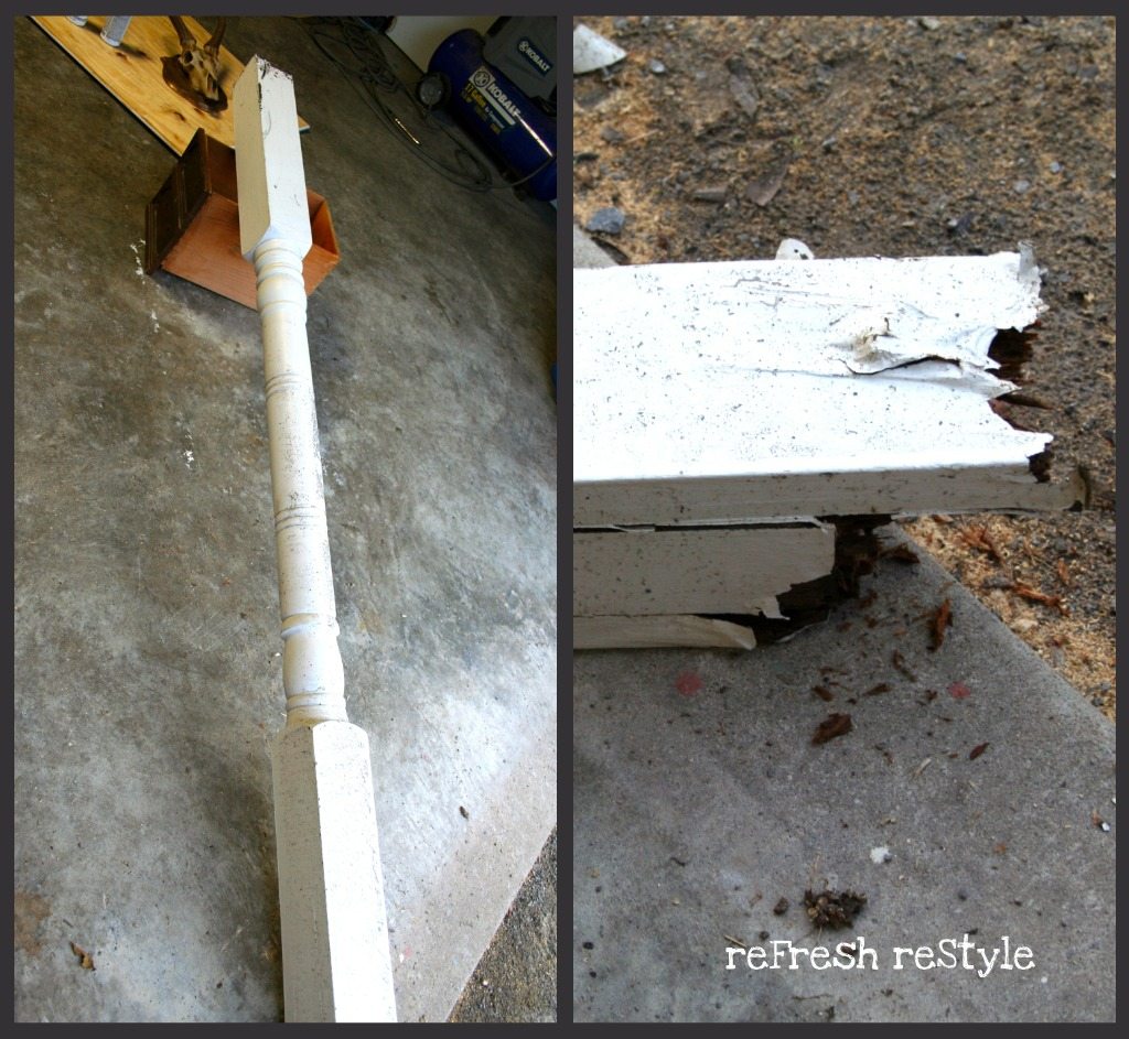 Create Candle holders from a Porch Post