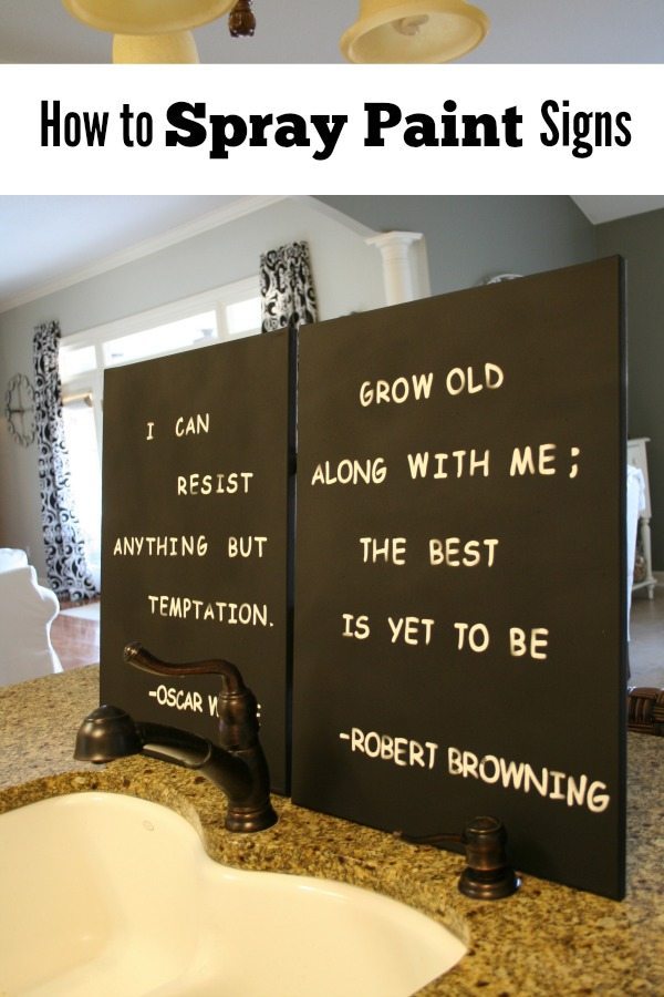 Spray Painted sign #diycraft #signs #spraypainted