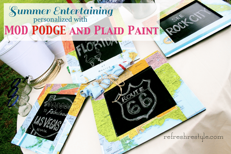 Mod Podge Map Project