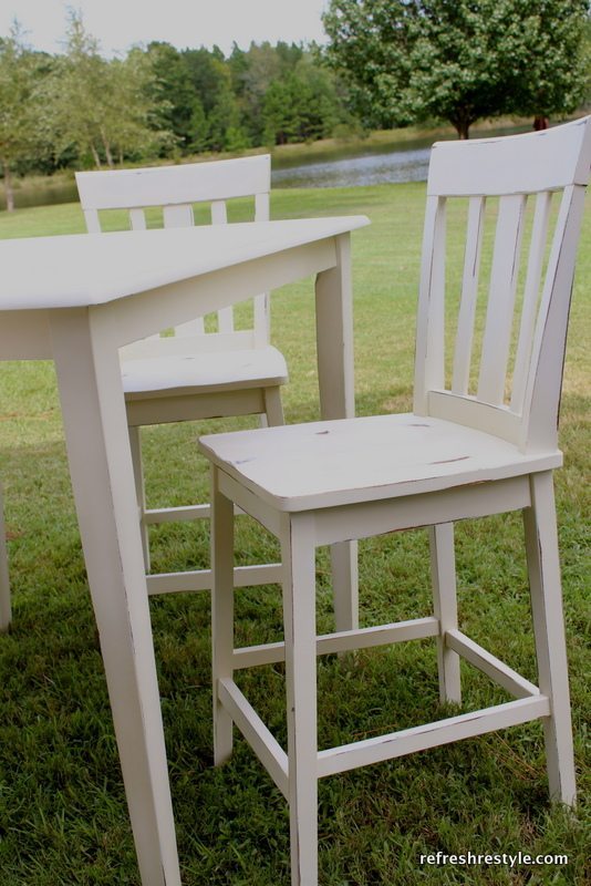 Hightop Table and Chairs Makeover