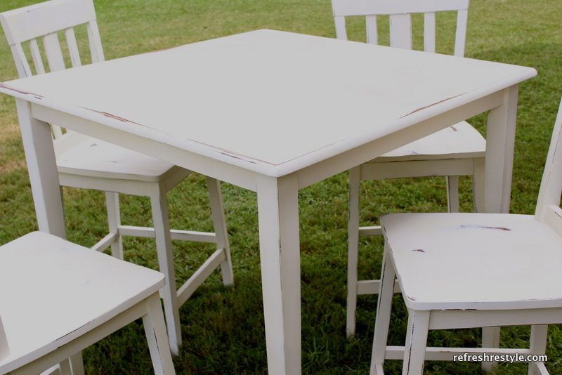Hightop Table and Chairs Makeover