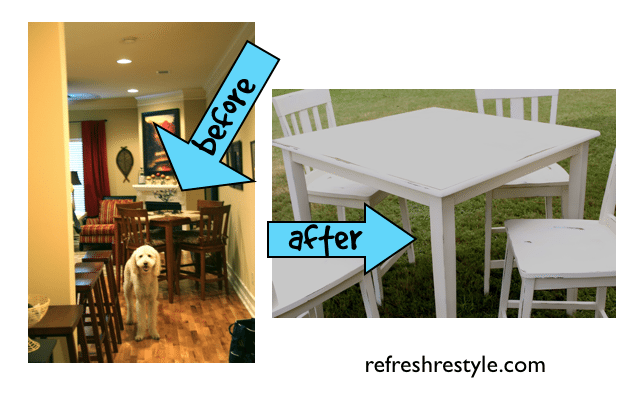 Hightop Table and Chairs Makeover