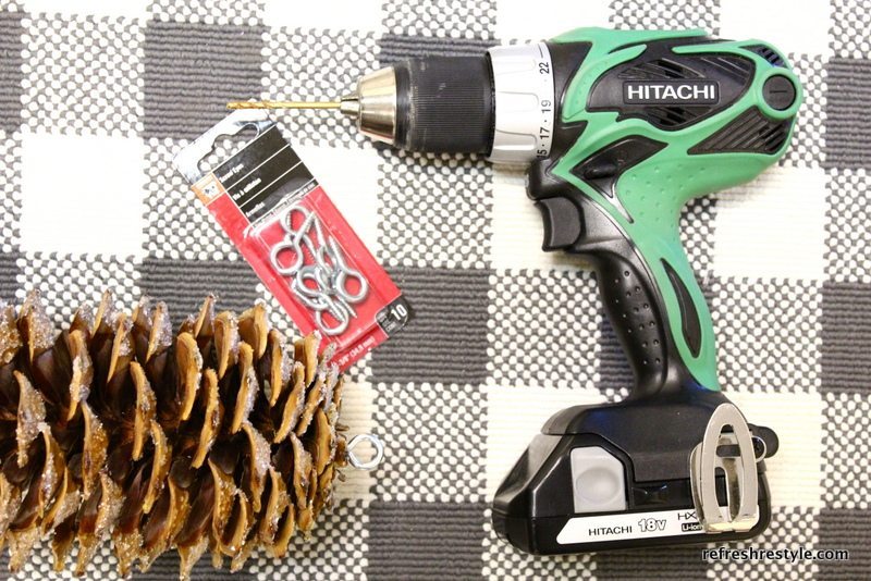 Ribbon on Pinecones
