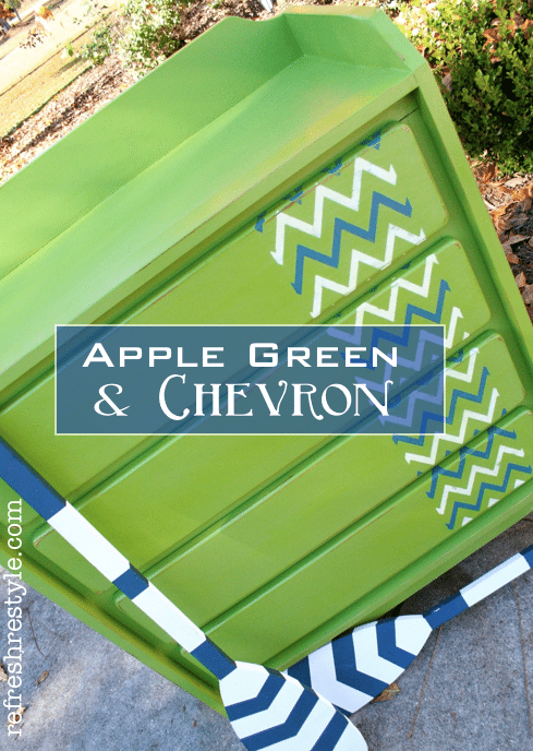 Chevron and Apple Green