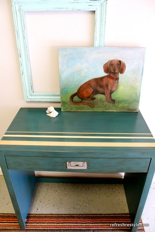 blue desk