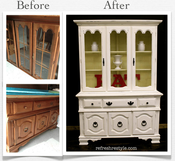 China Hutch Make over {refreshing and light}