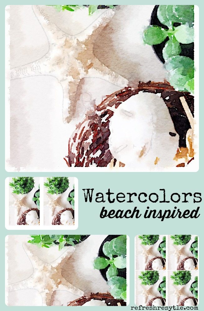 Watercolors Beach Inspired