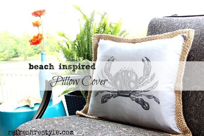 Beach Pillow Cover