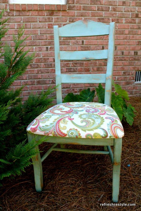 Painted Chair with Arms removed