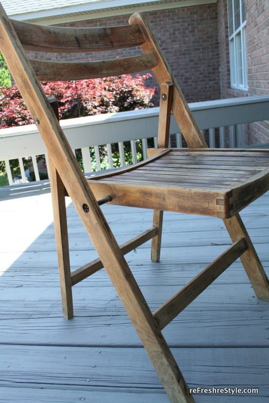 Slated Chair Make Over Hand painted