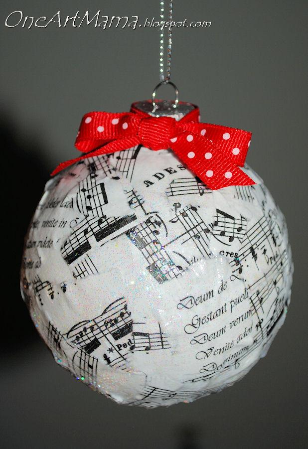 03 - One Artsy Mama - Sheet Music Ornament