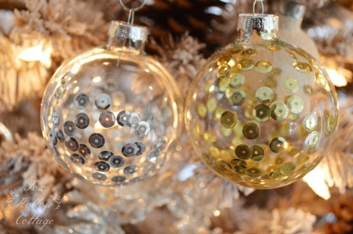 16 - Fox Hollow Cottage - DIY Sequined Ornaments