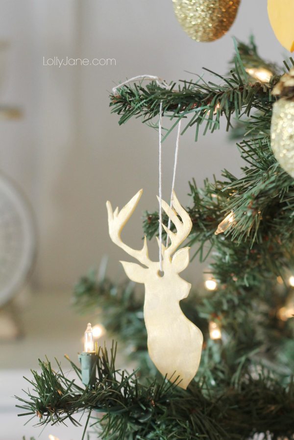 19 - Lolly Jane - Clay Deer Head Ornament