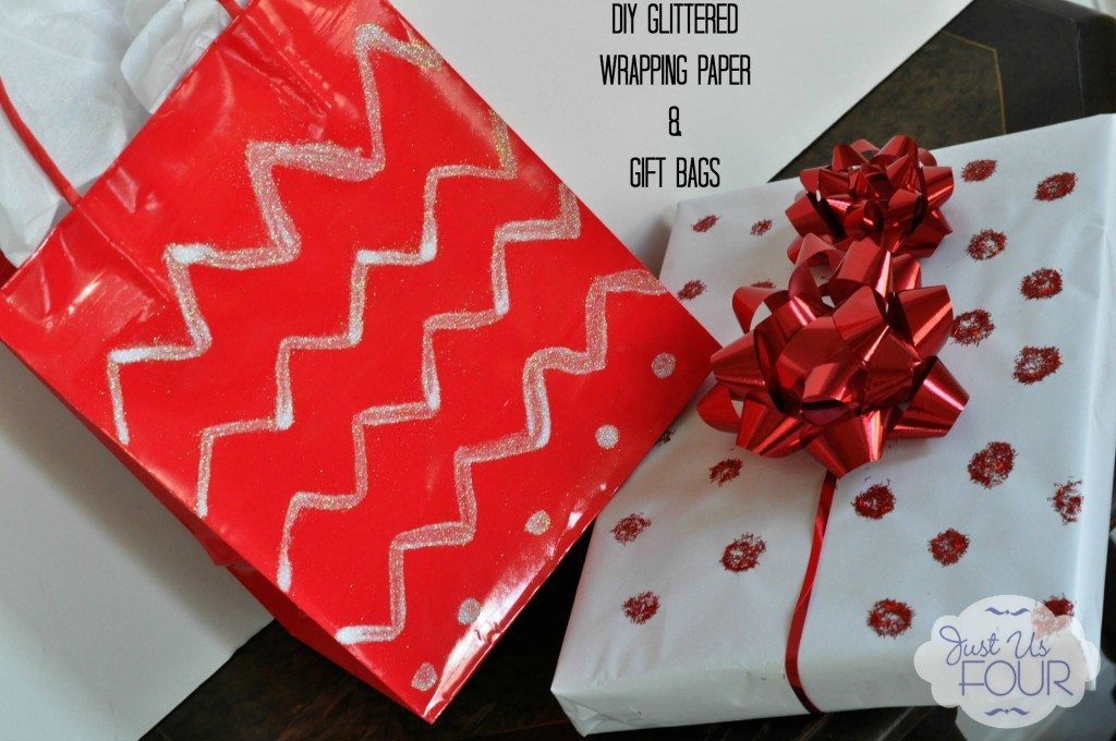 Just Us Four -Glittered Wrapping Supplies