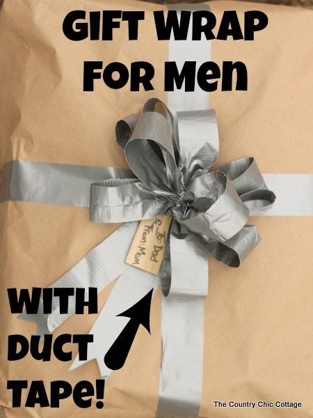 Country Chic Cottage - Gift Wrap for Men with Duct Tape