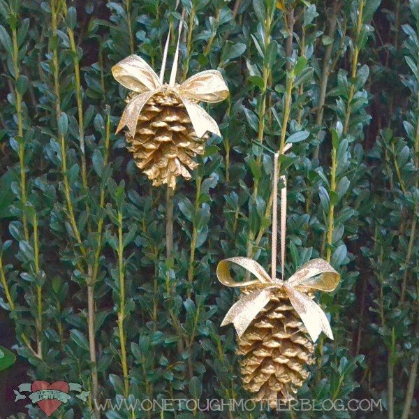 Sweet Tea Saving Grace - Simple DIY Gold Pinecone