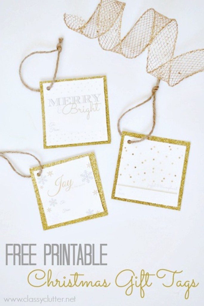 classy clutter - free Christmas gift tags