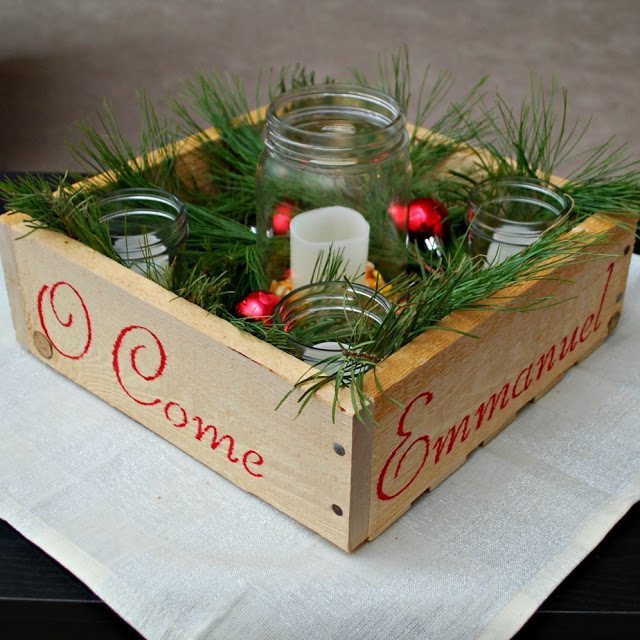 One Artsy Mama - Handmade Advent Wreath Box