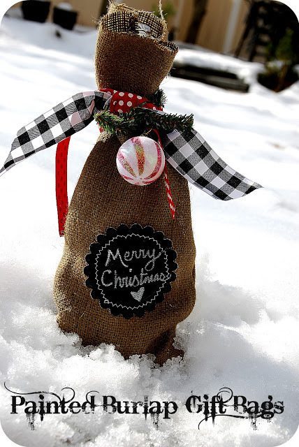 Tater Tots and Jello - Neighbor Burlap Gift Bag