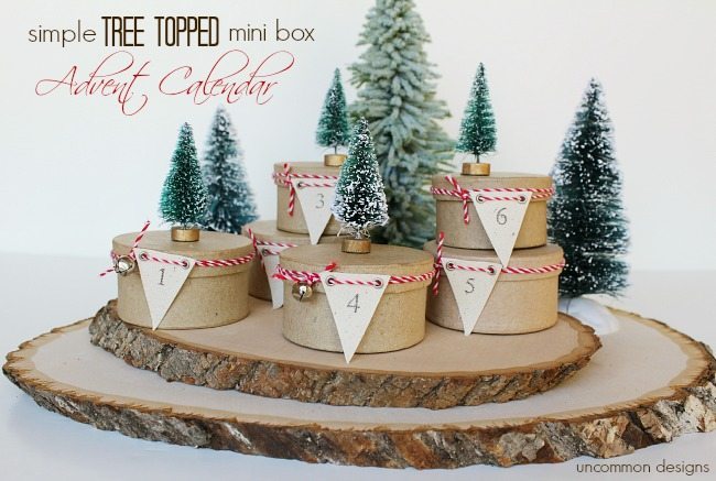 Uncommon Designs - Simple Tree Toped Mini Advent Box Calendar