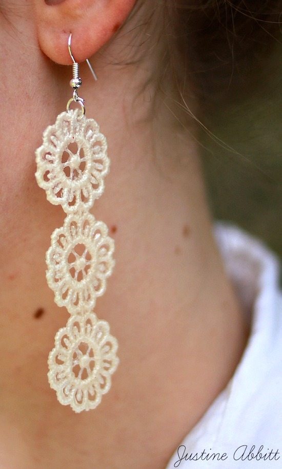 Mod Podge Rocks - Lace Earrings