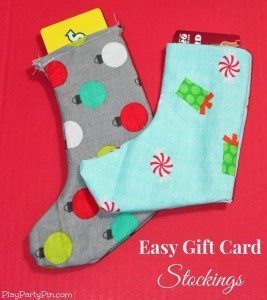 Play Party Pin - Easy Gift Card Stockings