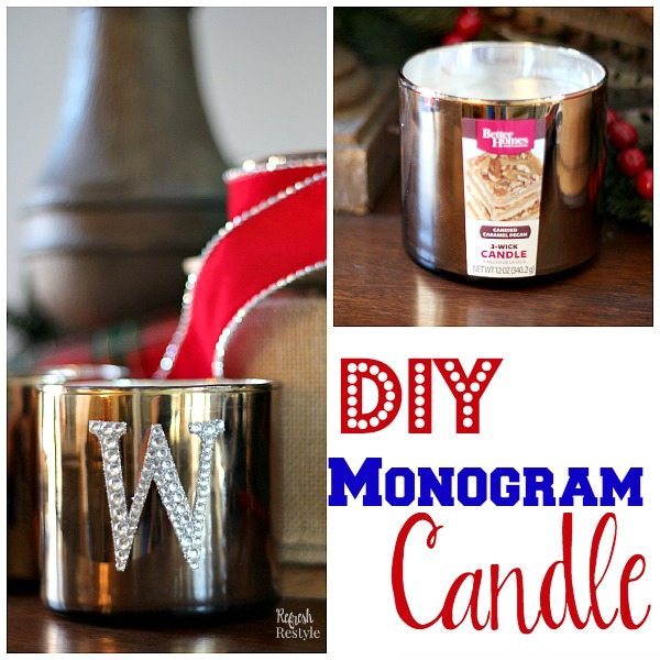 DIY Monogram Candle Gift Idea