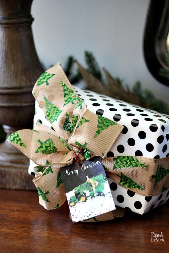 Trees Tractors Polka Dots