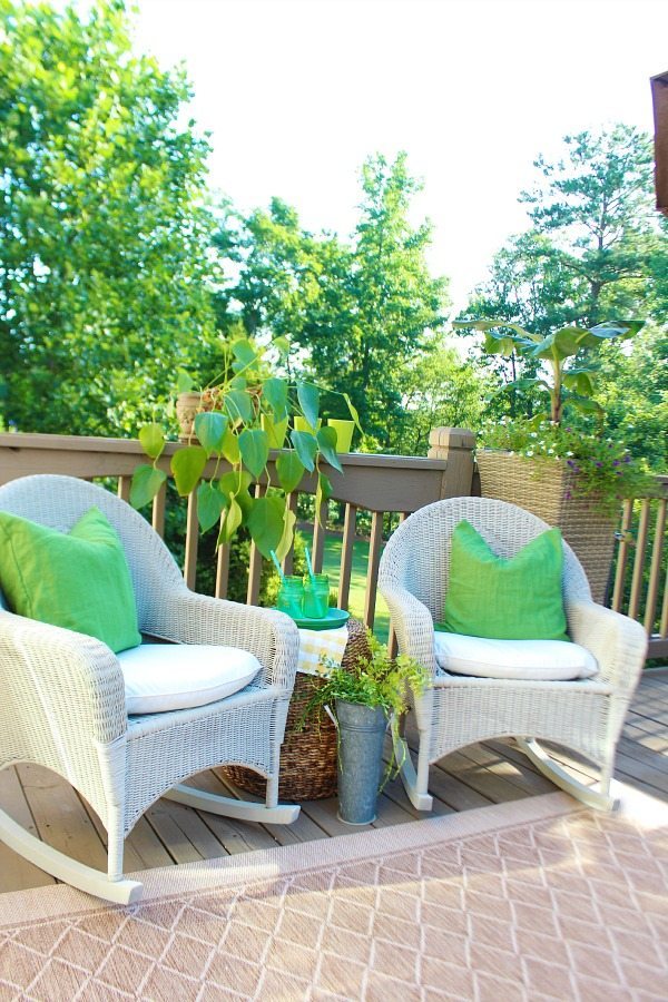 Brown Wicker Mix on the Deck
