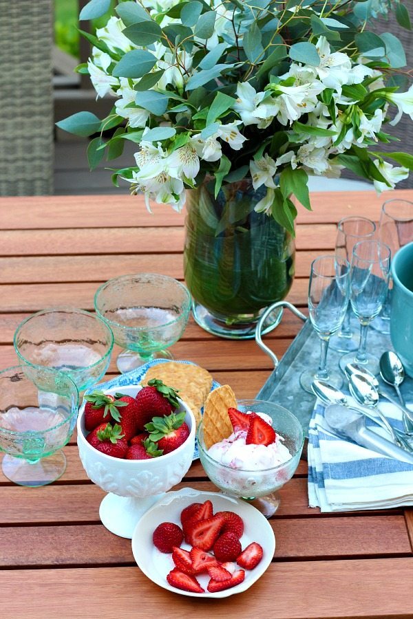 Summer Strawberries - Ice cream Recipe in Birch Lane Seeger Ice Cream Bowls