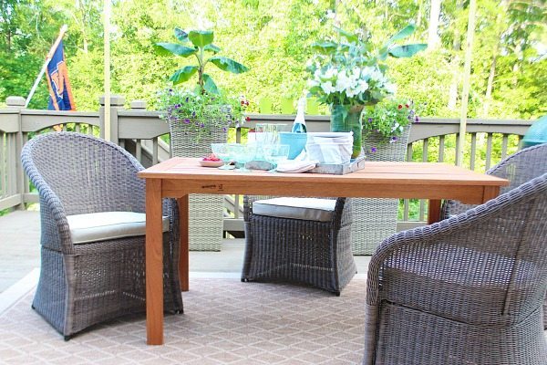 Wicker dining chairs