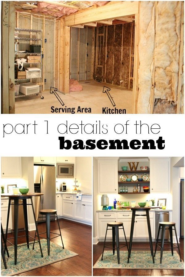 From gutted to finished! Tips on decorating a kitchen in the basement! Light and bright for a basement.