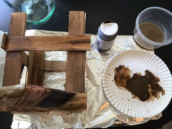 Staining the crate for your demijohn at RefreshRestyle.com