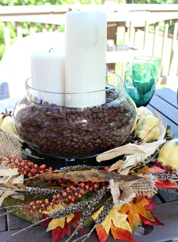 Fall centerpiece idea at refreshrestyle.com