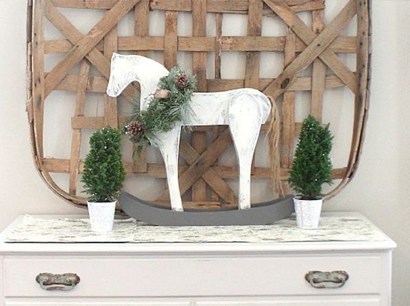 Vintage Wood Rocking Horse Makeover