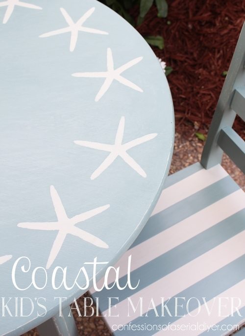 Beach-Inspired-Kids-Table from Confessions of a Serial Do-It-Yourselfer