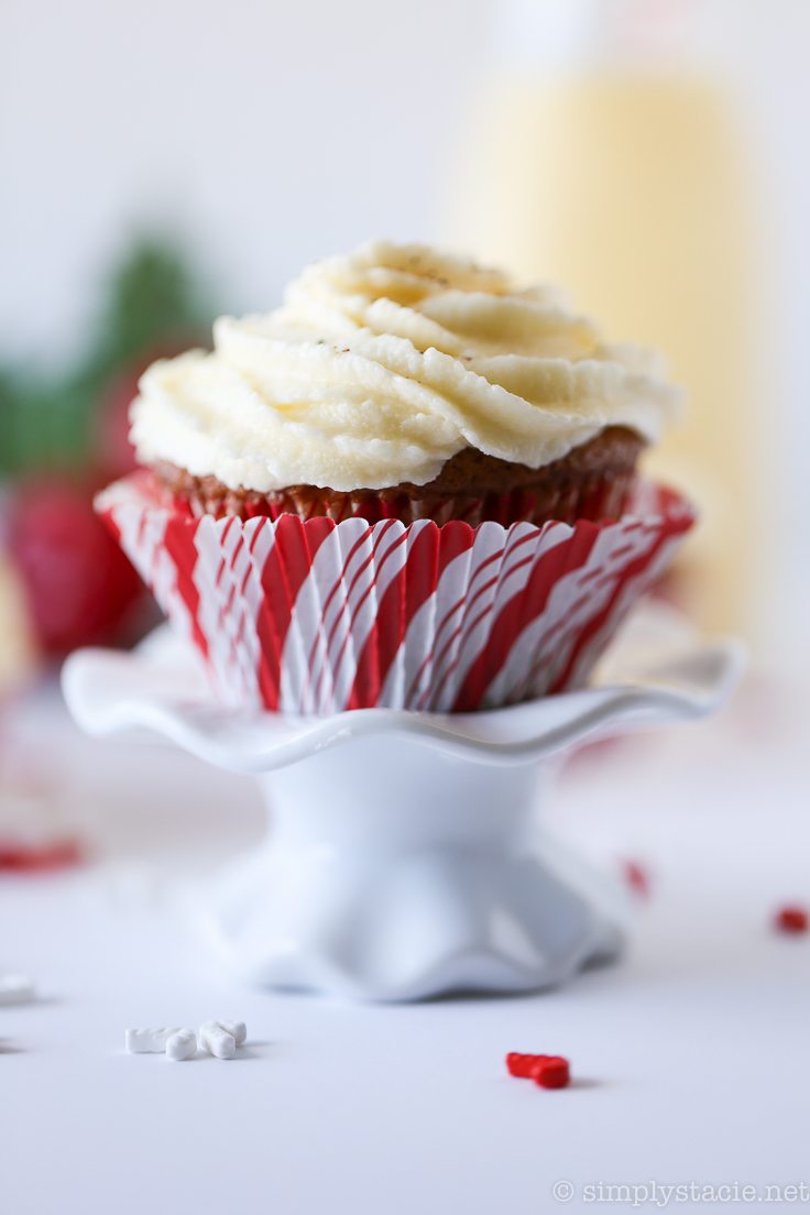 Recipe for eggnog-cupcakes