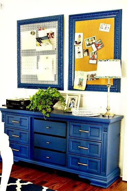 Sherwin Williams Dignity Blue Dresser makeover from Duke Manor Farm