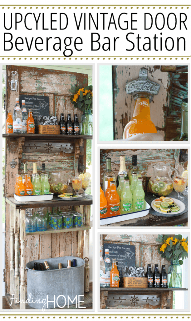 Gorgeous Farmhouse Projects - Upcycled-Vintage-Door-Beverage-Bar-Station