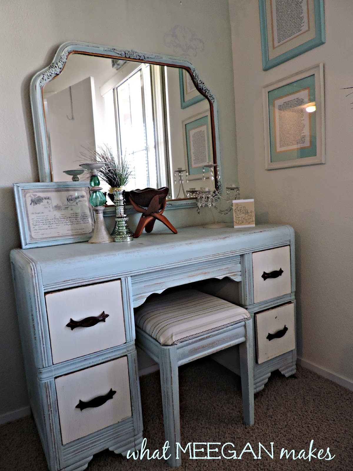 Waterfall dresser makeover from What Meegan Makes