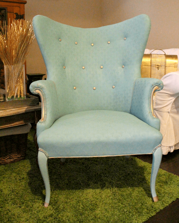 annie-sloan-provence-chair-with-gold-accents from Fresh Idea Studio