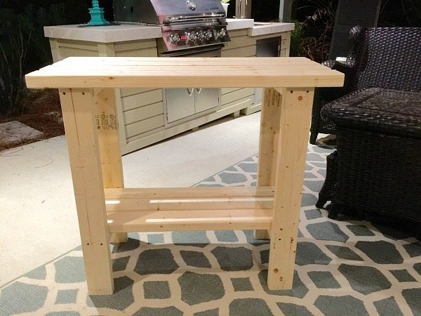 2 x 4 Potting bench easy to make this is before I stained it