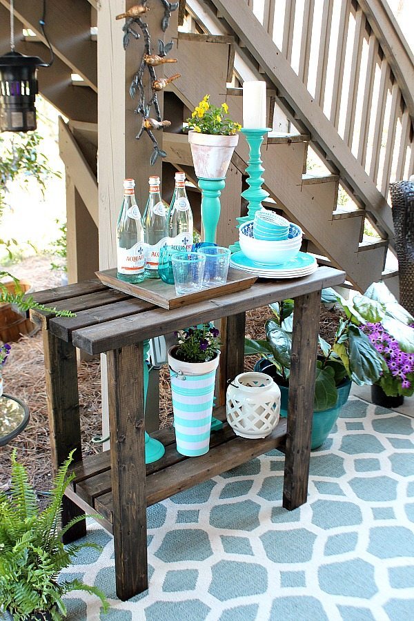 Drinks on the patio - Outdoor Patio Refresh - Spring is here and so is entertaining season. We love spending time outside - Affordable Outdoor Living