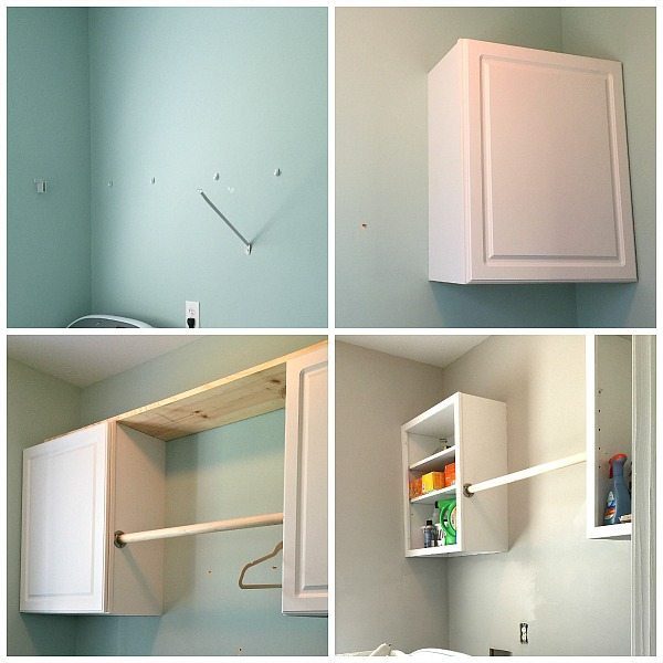 Removing wire shelves - painting - adding cabinets at Refresh Restyle