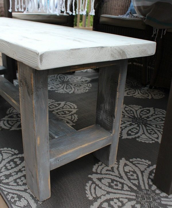 Build it - Farmhouse Bench - easy DIY instructions included at RefreshRestyle.com