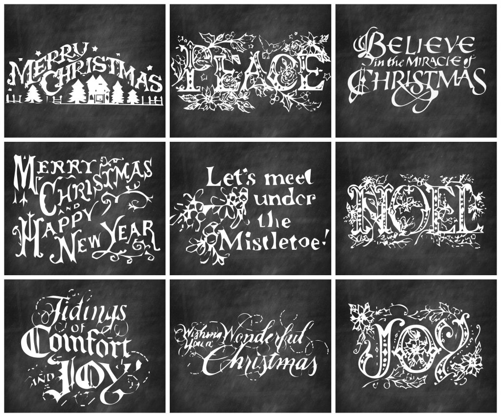 Christmas Chalkboard Gifts tags and more gift wrapping ideas