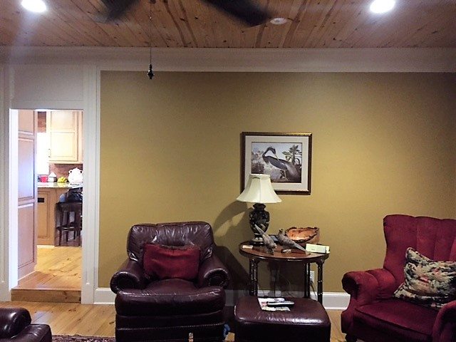 Living room wall in to the kitchen before removed