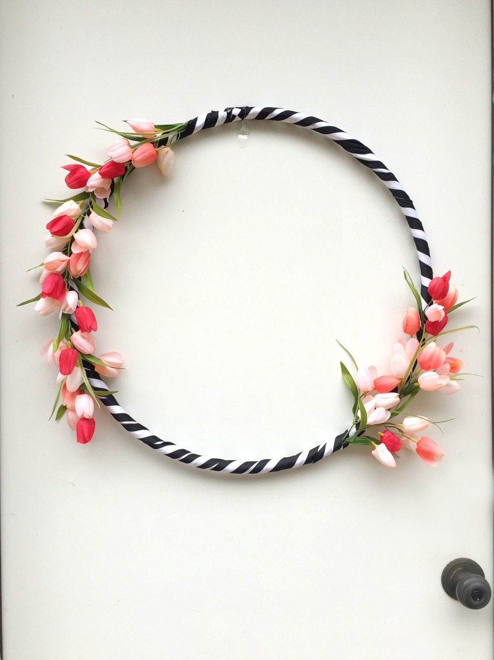 Hula Hoop Spring Wreath