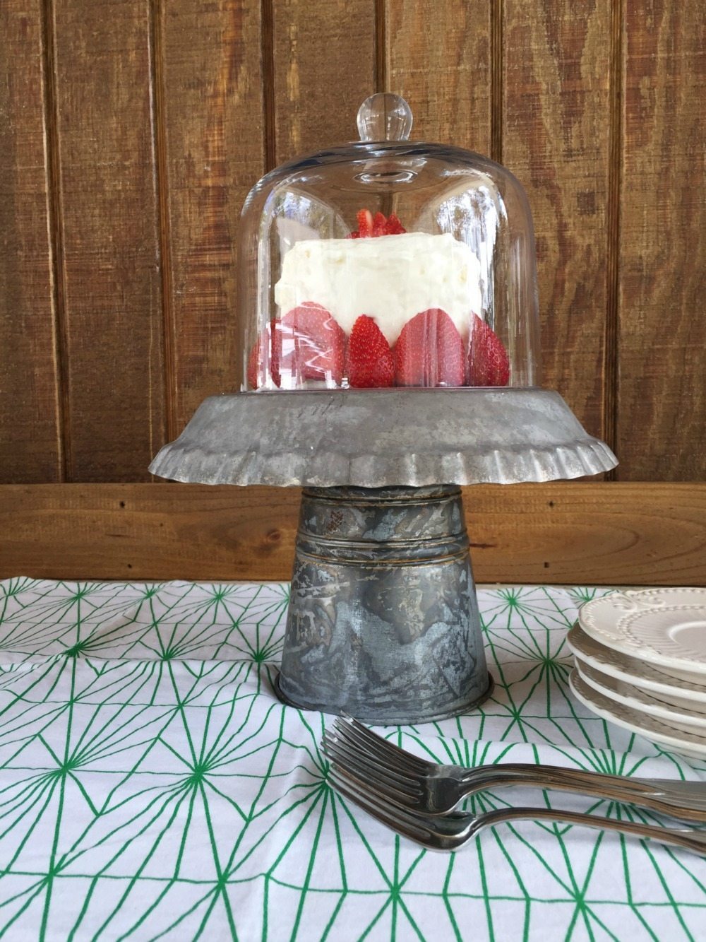 Galvanized Cake Stand