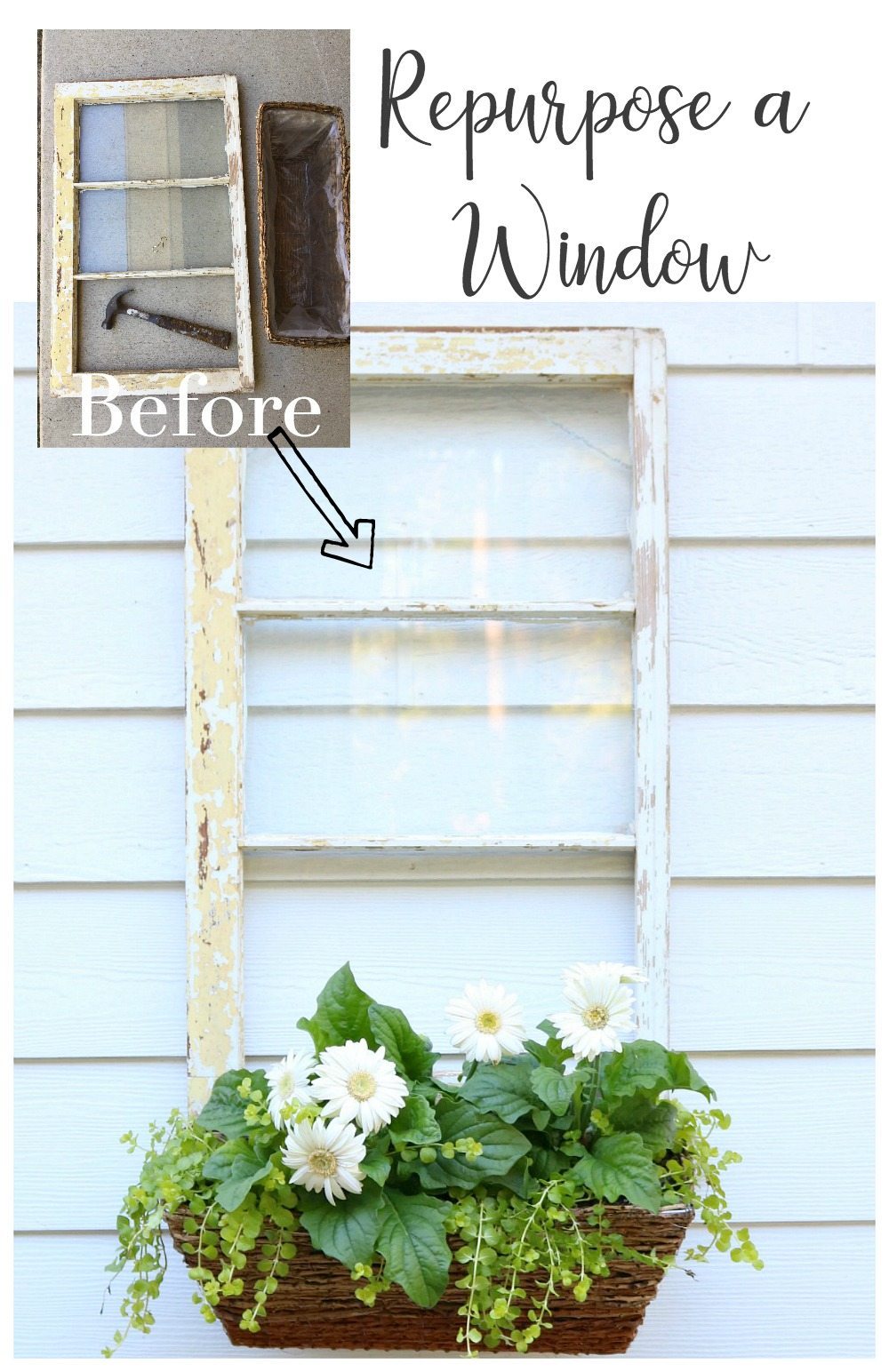 Old window idea repurpose it